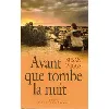 livre avant que tombe la nuit