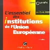 livre l'essentiel des institutions de l'union européenne
