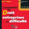 livre l'essentiel du droit des entreprises en difficultés