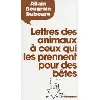 livre lettres des animaux à ceux qui les prennent pour des bêtes