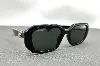 lunettes de soleil gucci gg1535s logo gg doré avec des verres noirs