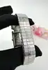 montre harpo paris en argent massif et turquoises mouvement quartz avec cadran rectangulaire et bracelet extensible en acier inoxy