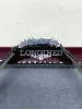 montre longines dolcevita l5 656.4 boitier rectangulaire en acier, 3.2 x 4,2 cm, fond noir, chiffres romains avec le braclet rappo