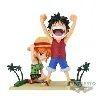 one piece - luffy & nami - figurine wcf - log stories 7cm