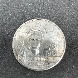 pièce 100 francs statue liberté 1986 argent 900 millième 14,99g