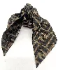 pince à cheveux fendi marron avec foulard en soie imprimé logo ff