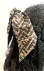 pince à cheveux fendi marron avec foulard en soie imprimé logo ff