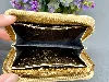 porte monnaie zippé zadig & voltaire en cuir froissé or metallisé