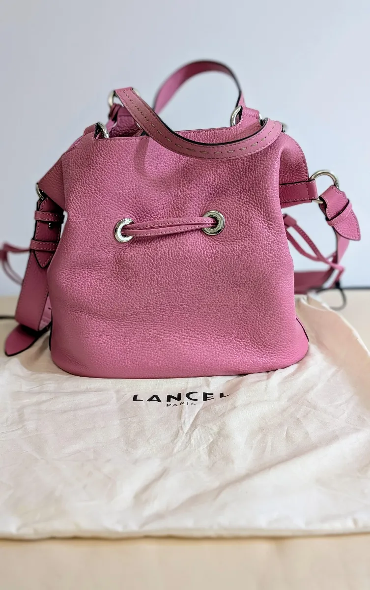 Sac à bandoulière Lancel Premier Flirt (1er Flirt) en cuir rose