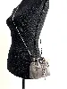 sac jimmy choo micro bon bon en cuir nappa métallisé argenté et poignée bracelet en métal