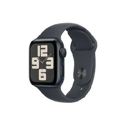 apple watch se gps (2024) boîtier en aluminium noir minuit 40mm avec bracelet sport minuit s/m