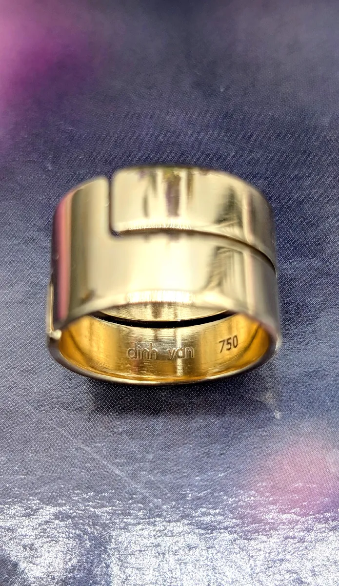 Bague Dinh Van Seventies Grand Modèle Or 750/ooo (18 Carats) 11g - Occasion - Prix Neuf 3950€