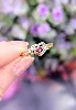 bague motif coeur en 2 ors centré d'un petit rubis or 750 millième (18 ct) 1,18g