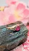 bague or sertie d'un rubis synthétique or 375 millième (9 ct) 2,12g