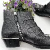 bottes susanna chloé en cuir noir et détails argentés