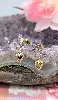 boucles d'oreilles coeurs pendants or 750 millième (18 ct) 0,93g