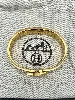 bracelet hermès clic h en métal doré et émail blanc