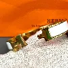 bracelet hermès clic h en métal doré et émail blanc