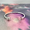 bracelet jonc argent ouvert lune étoiles pandora moments edition limitée argent 925 millième (22 ct) 7,97g