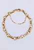 bracelet maille plate long alterné des anneaux  or 750 millième (18 ct) 8,40g