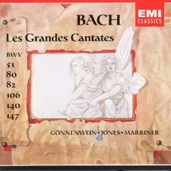 cd bach, gönnenwein, jones, marriner - les grandes cantates bwv 51 - 80 - 82 - 106 - 140 - 147 (1995)