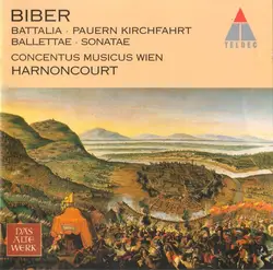 cd biber / concentus musicus wien, harnoncourt - battalia - pauern kirchfahrt - ballettae - sonatae (1996)