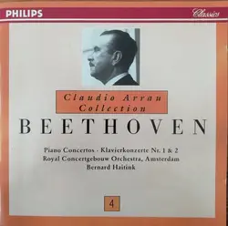 cd claudio arrau, beethoven, royal concertgebouw orchestra, bernard haitink - piano concertos - klavierkonzerte nr. 1 & 2 (1991)