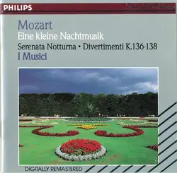 cd mozart, i musici - eine kleine nachtmusik / serenade notturna / divertimenti k.136 - 138 (1991)