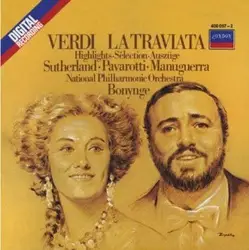 cd verdi, sutherland, pavarotti, manuguerra, national philharmonic orchestra, bonynge - la traviata (highlights - sélection - ausz