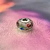 charm pandora verre de murano fleur de couleur argent 925 millième (22 ct) 3,09g