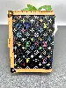 couverture agenda pm louis vuitton x murakami en toile noir et cuir