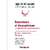 livre exercices d'acoustique - tome 1, exercices de base