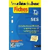livre fiches sciences économiques et sociales - terminale es