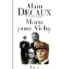 livre morts pour vichy - darlan, pucheu, pétain, laval