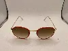 lunette de soleil ray-ban rb 3447-j-m round full color 919651 rouge sur or légende
