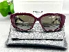 lunettes céline triomphe 04 en acétate dark aubergine et verres marron cl40216u