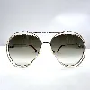 lunettes de soleil chloé ce134s 792 à verres gris dégradé et monture dorée