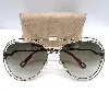 lunettes de soleil chloé ce134s 792 à verres gris dégradé et monture dorée