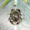 pendentif argent pierre labradorite et multi pierres précieuses argent 925 millième (22 ct) 22,65
