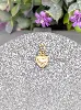 pendentif coeur motifs étoiles limées or 750 millième (18 ct) 0,35g