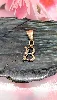 pendentif lettre b orné d'un petit diamant or 750 millième (18 ct) 1,10g