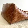 sac cabas lauren ralph lauren en cuir camel et bordeaux fermeture zippée