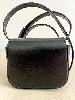 sac céline mini claude en cuir de veau noir avec bandoulière