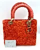 sac dior mini lady dior en tweed orange
