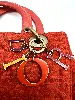 sac dior mini lady dior en tweed orange