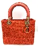 sac dior mini lady dior en tweed orange