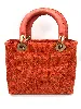 sac dior mini lady dior en tweed orange