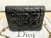 sac miss dior en cuir noir avec bandoulière chaîne amovible