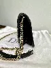 sac miss dior en cuir noir avec bandoulière chaîne amovible