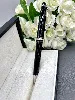 stylo bille montblanc meisterstück platiné medium en récine noire et métal argenté